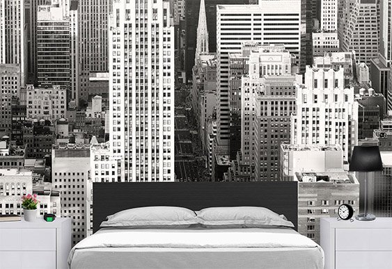 Fototapet Orașe - Alb &amp; Negru New York City