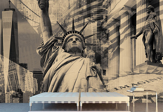 Fototapet Orașe - Alb &amp; Negru New York City_9