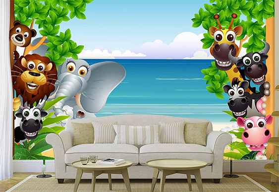 Fototapet pentru copii - Animale haioase