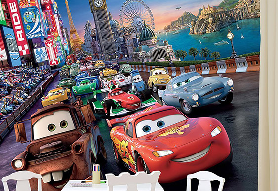 Фотообои детские, Мультяшки -Дисней, Тачки Европа_2