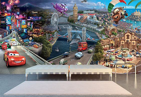 Фотообои детские, Мультяшки - Дисней, Тачки Европа_3
