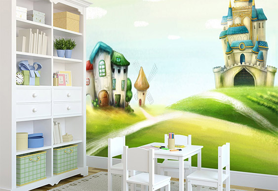 Fototapet pentru copii - Satul în Țara Minunilor_2