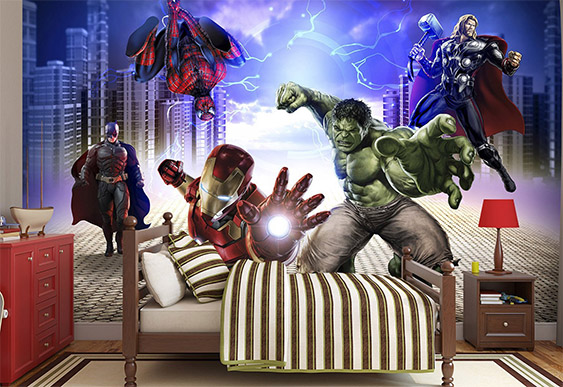 Fototapet pentru copii - Eroii în măști