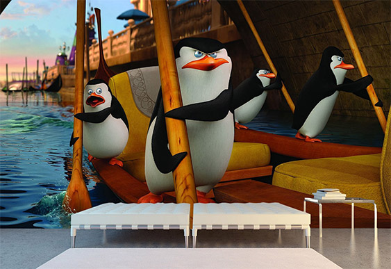 Фотообои детские - Пингвины Мадагаскара_2