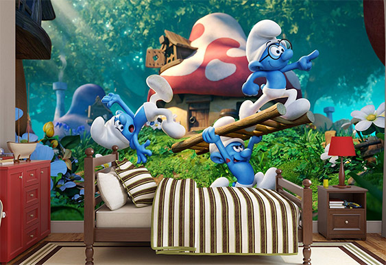 Fototapet la comandă - Smurfs, Satul pierdut
