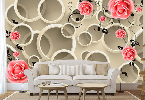 Fototapet cu efect 3D - Inele