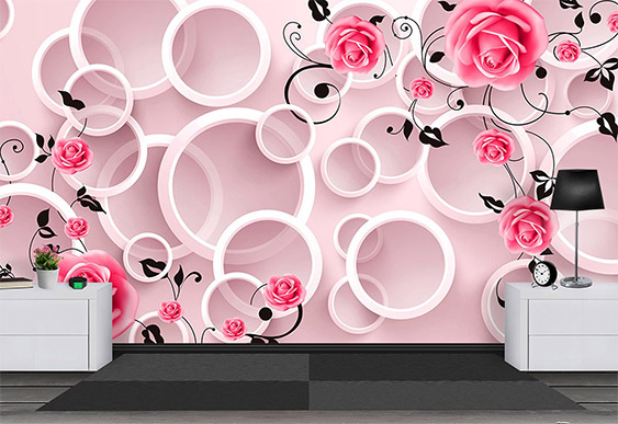 Fototapet cu efect 3D - Inele