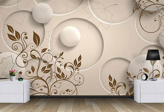 Фотообои с 3D эффектом - Круги с завитками