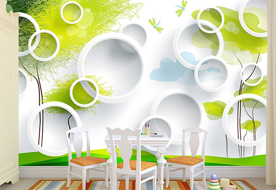 Fototapet cu 3D efect - Cercuri, Abstractie