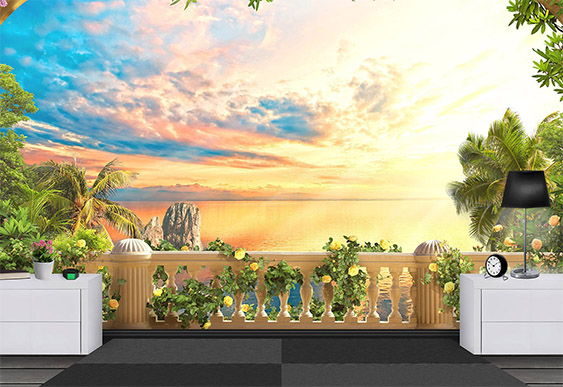 Fototapet Retro - Privire de la balcon_2