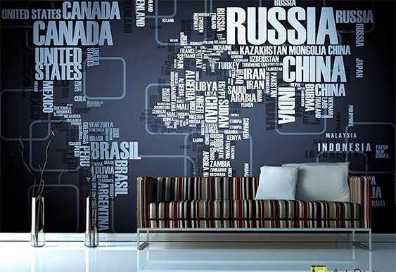 Fototapet la comandă, Digital - Grafică, Hartă lumii