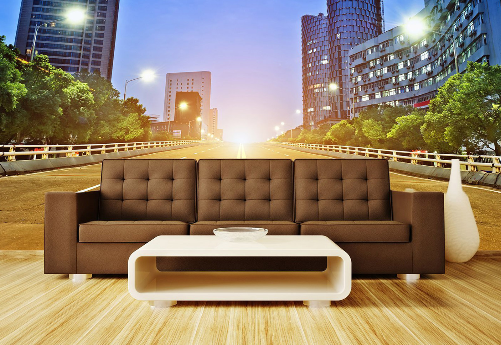 Фотообои Города и Страны - Город высотных зданий, Ночной город