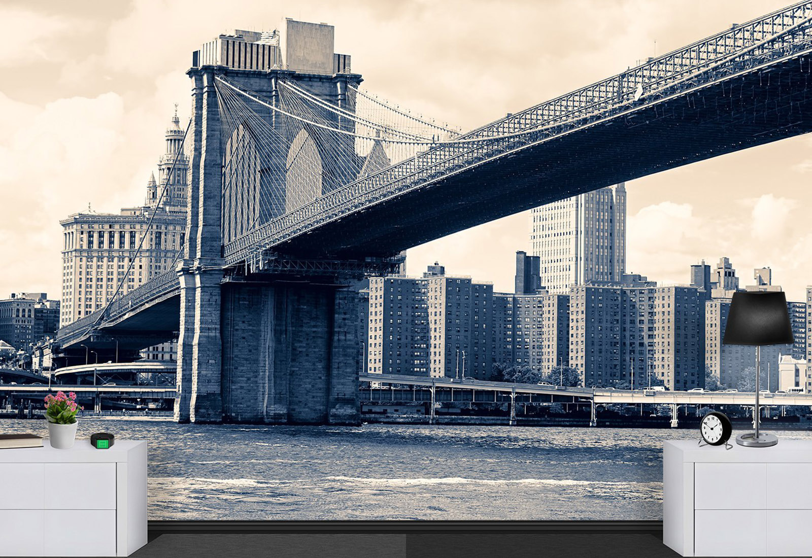 Fototapet Orașe - Alb &amp; Negru New York City