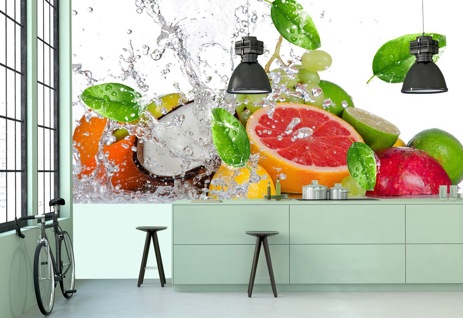 Fototapeta - Fructe sub jet de apa