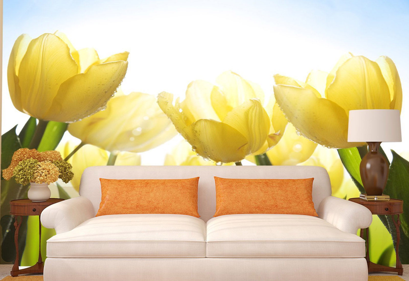 Fototapet Flori - Lalele galbene