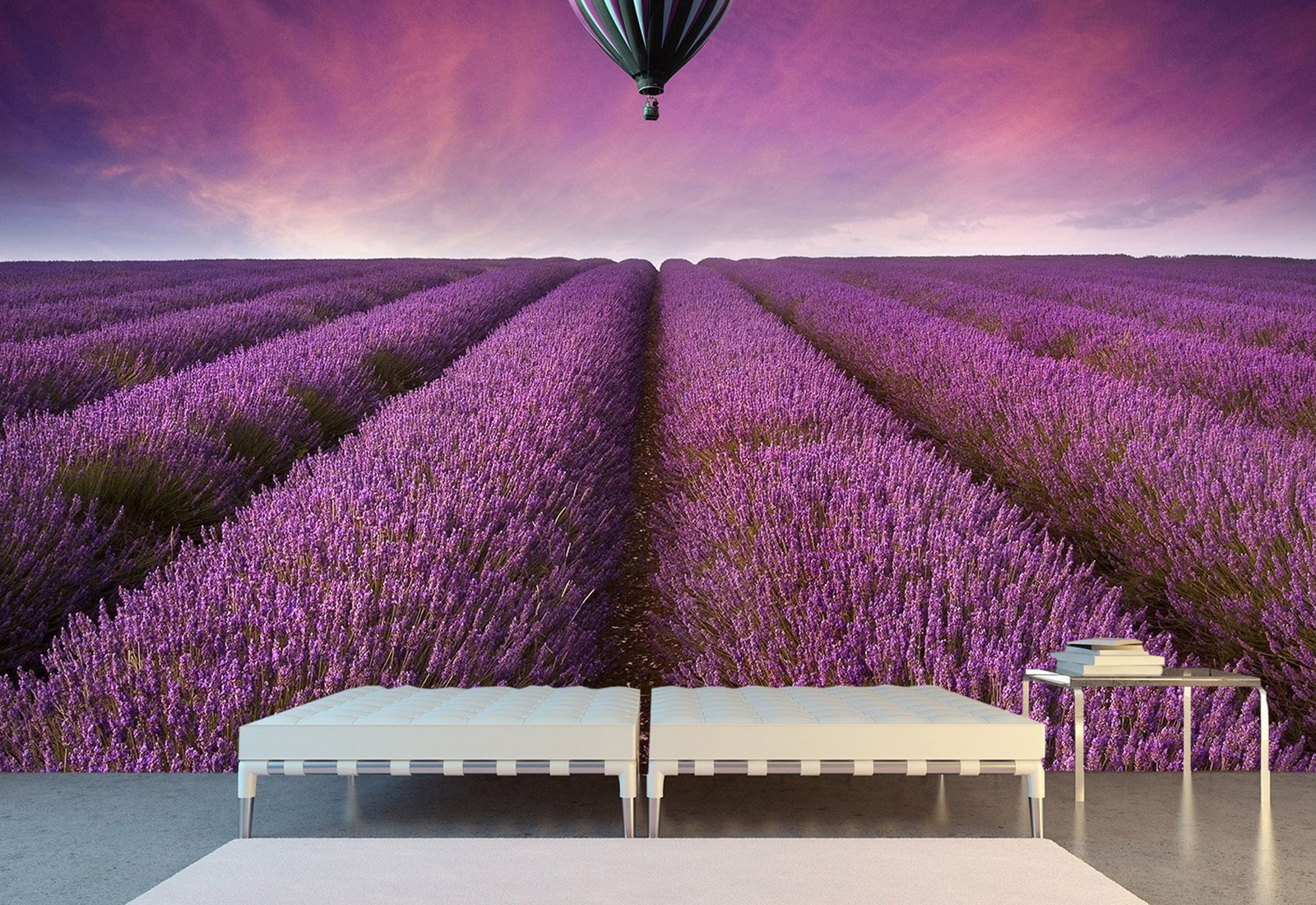Обои в Молдове - Воздушный шар над лавандовым полем