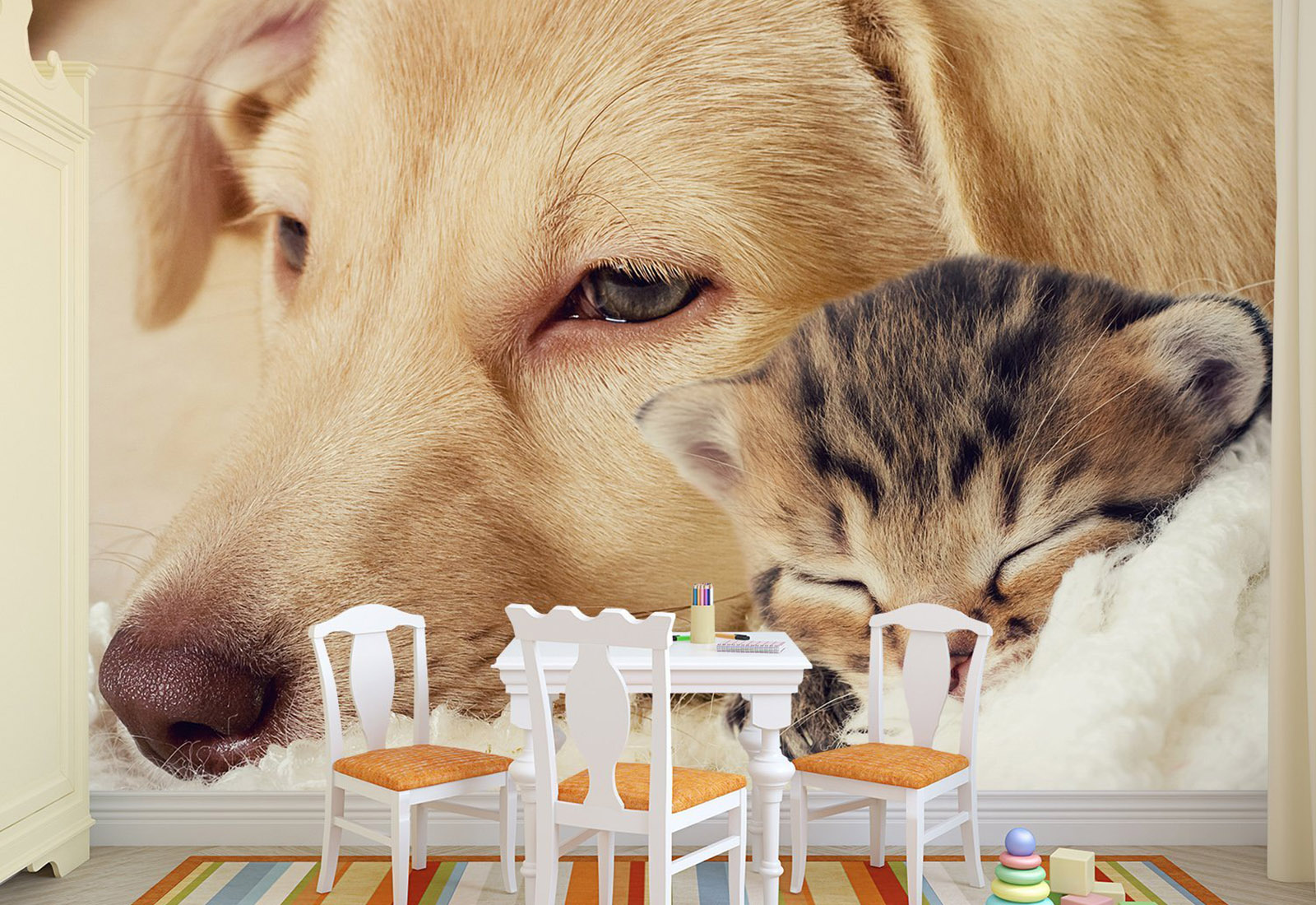 Fototapet, Chisinau - Câinele și pisica