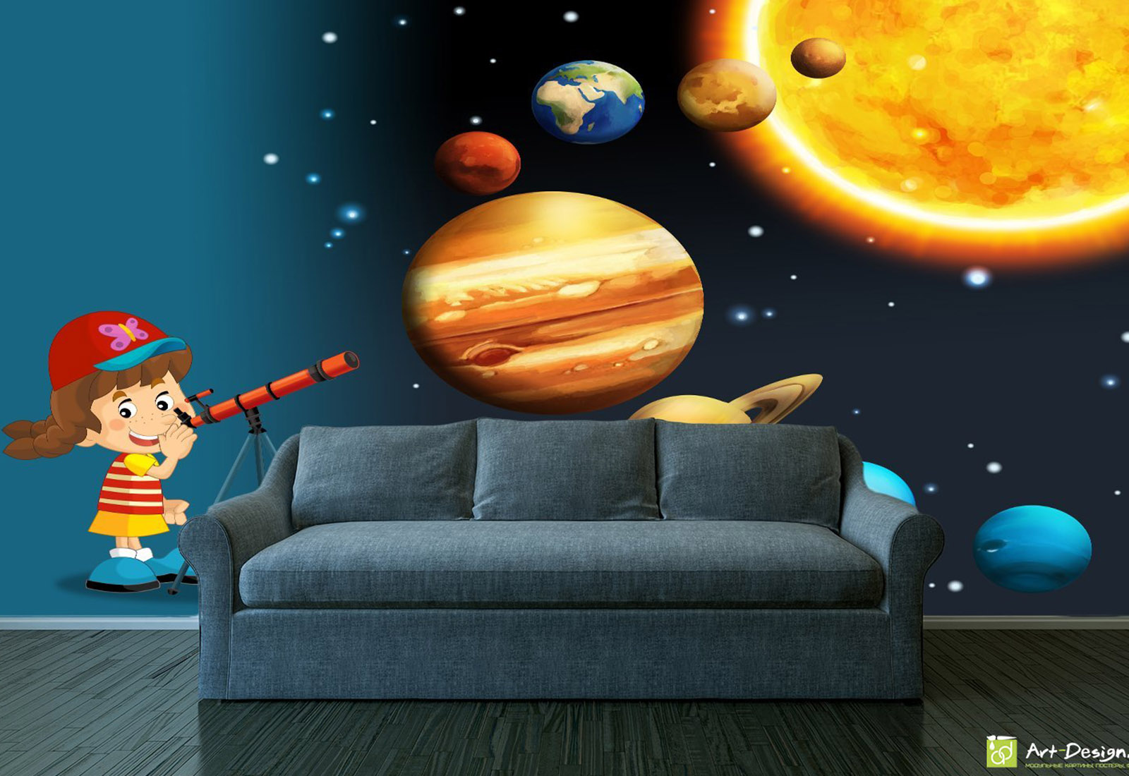 Fototapet - Astronomie pentru copii