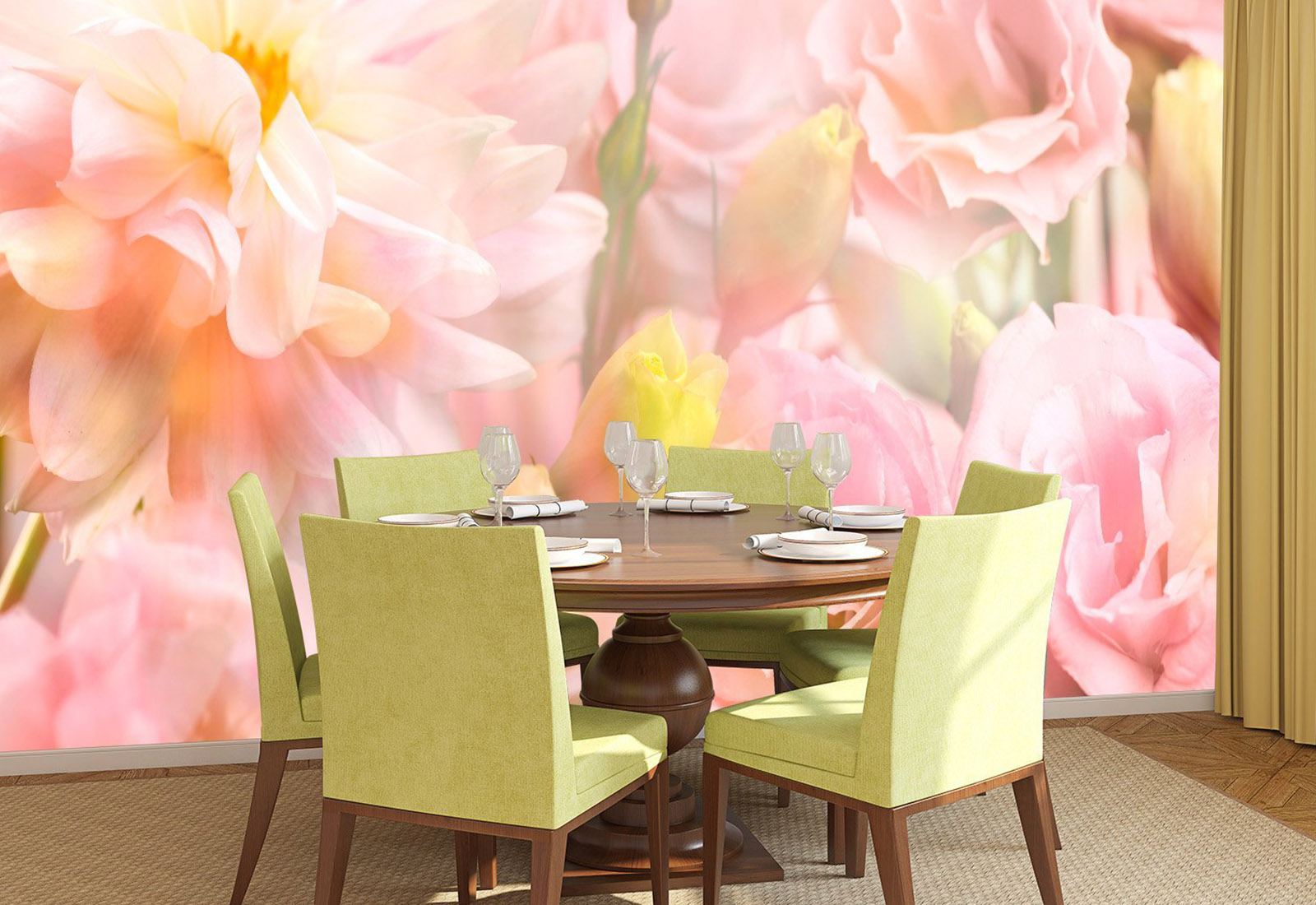 Fototapet Flori - Fon floral în stil vintage