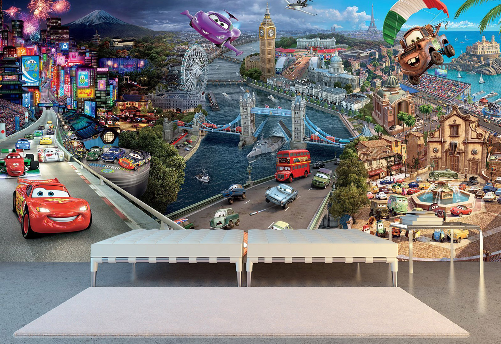 Фотообои детские, Мультяшки - Дисней, Тачки Европа_3