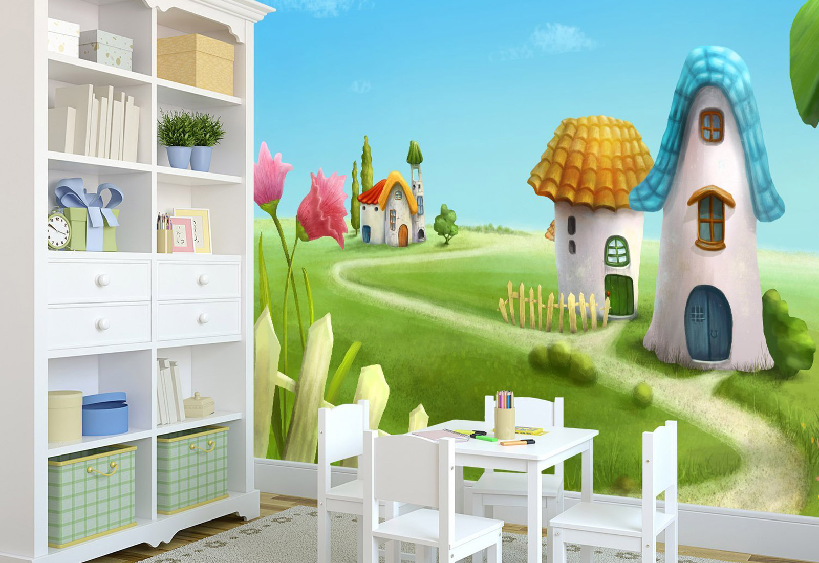 Fototapet pentru copii - Satul în Țara Minunilor