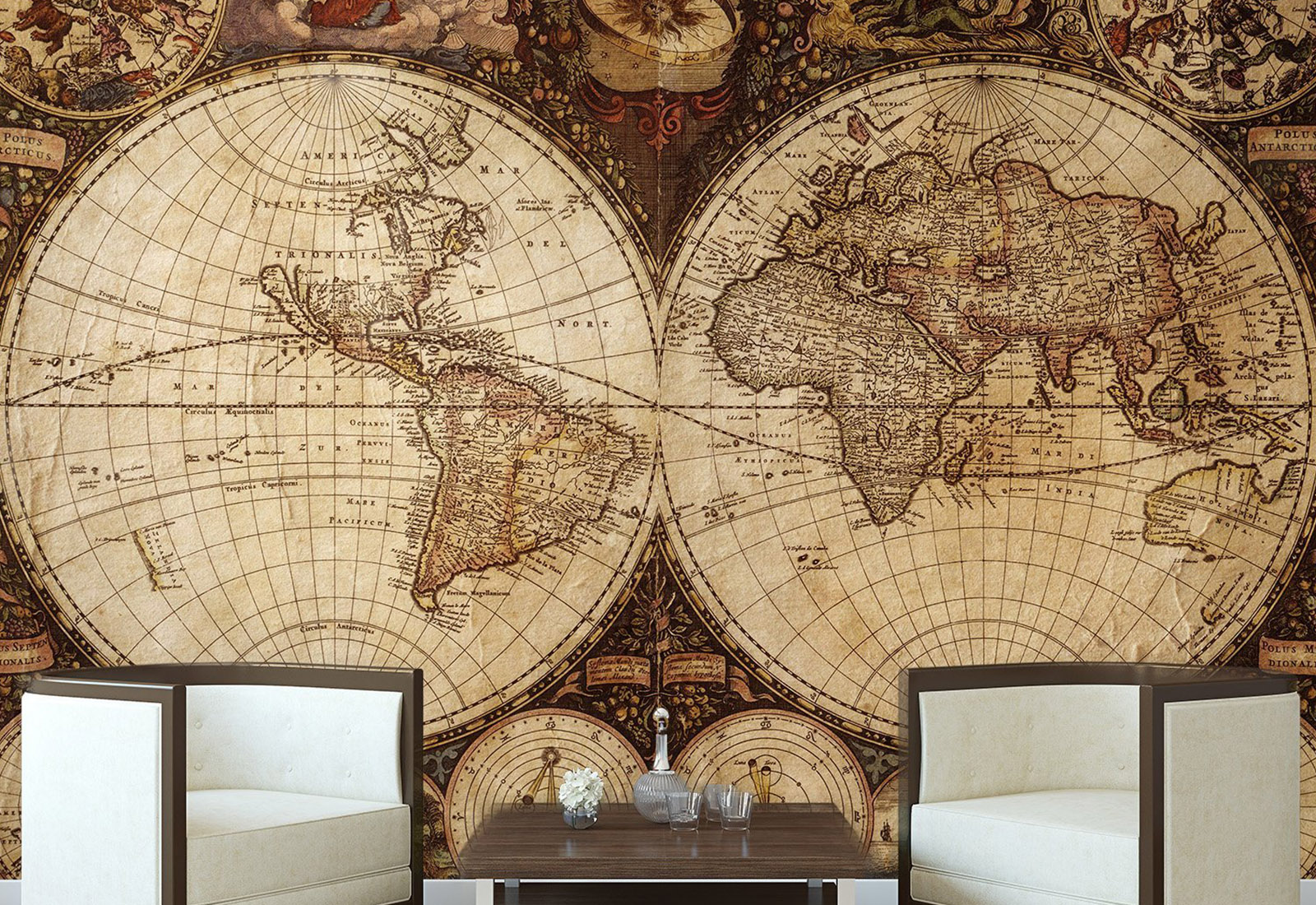 Fototapet Retro, Vintage - Harta în stilul Vintage_3