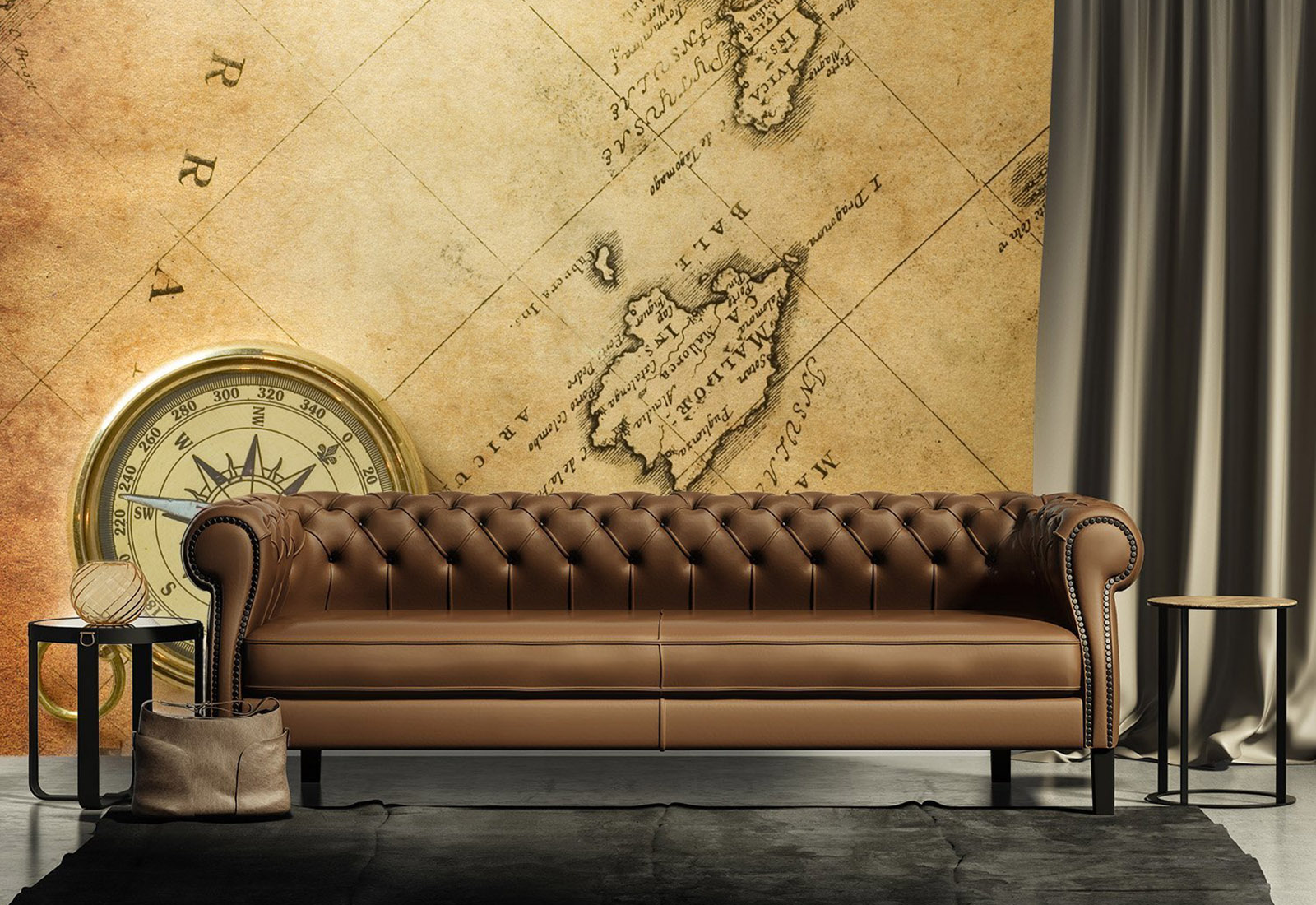 Фотообои на заказ, Ретро Винтаж - Винтажная карта_5