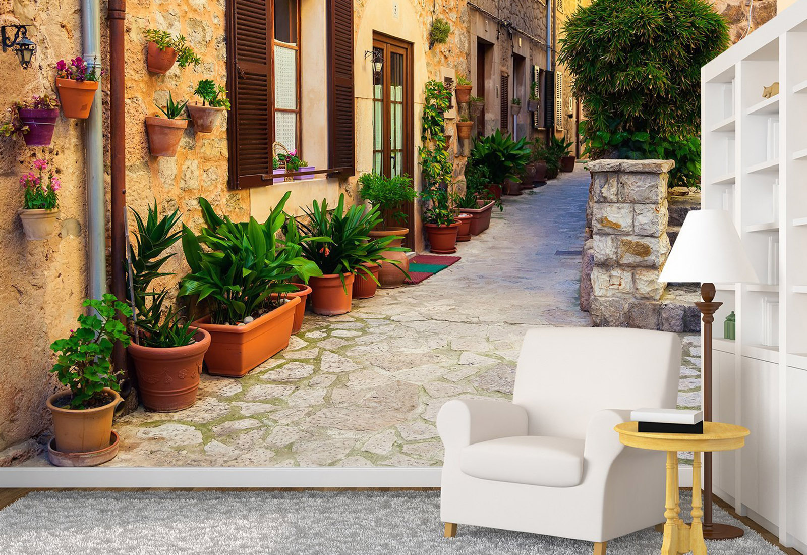 Фотообои винтаж - Улицы Старого города в Италии_2