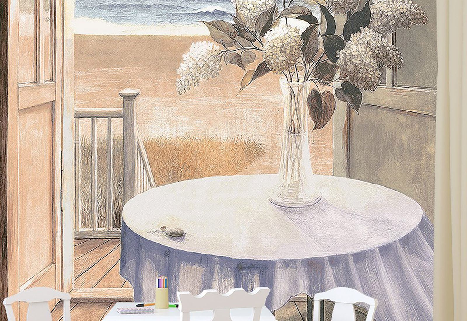 Fototapet Retro, Vintage - Pictura, ieșire la mare