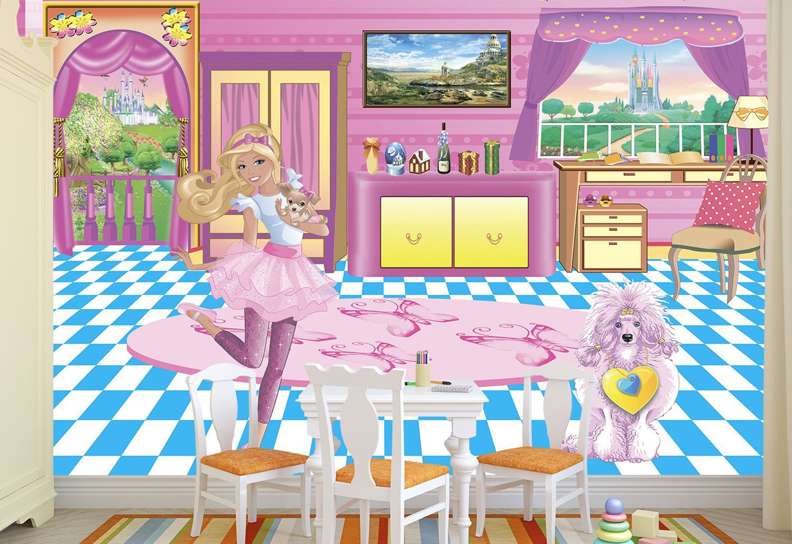 Fototapet pentru copii - Barbie Disney Princess