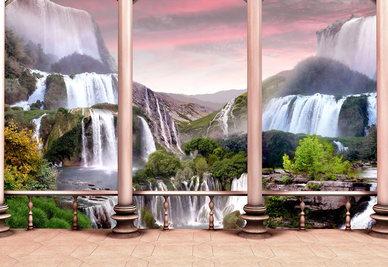 Fototapet Fresco - Privire de la balcon