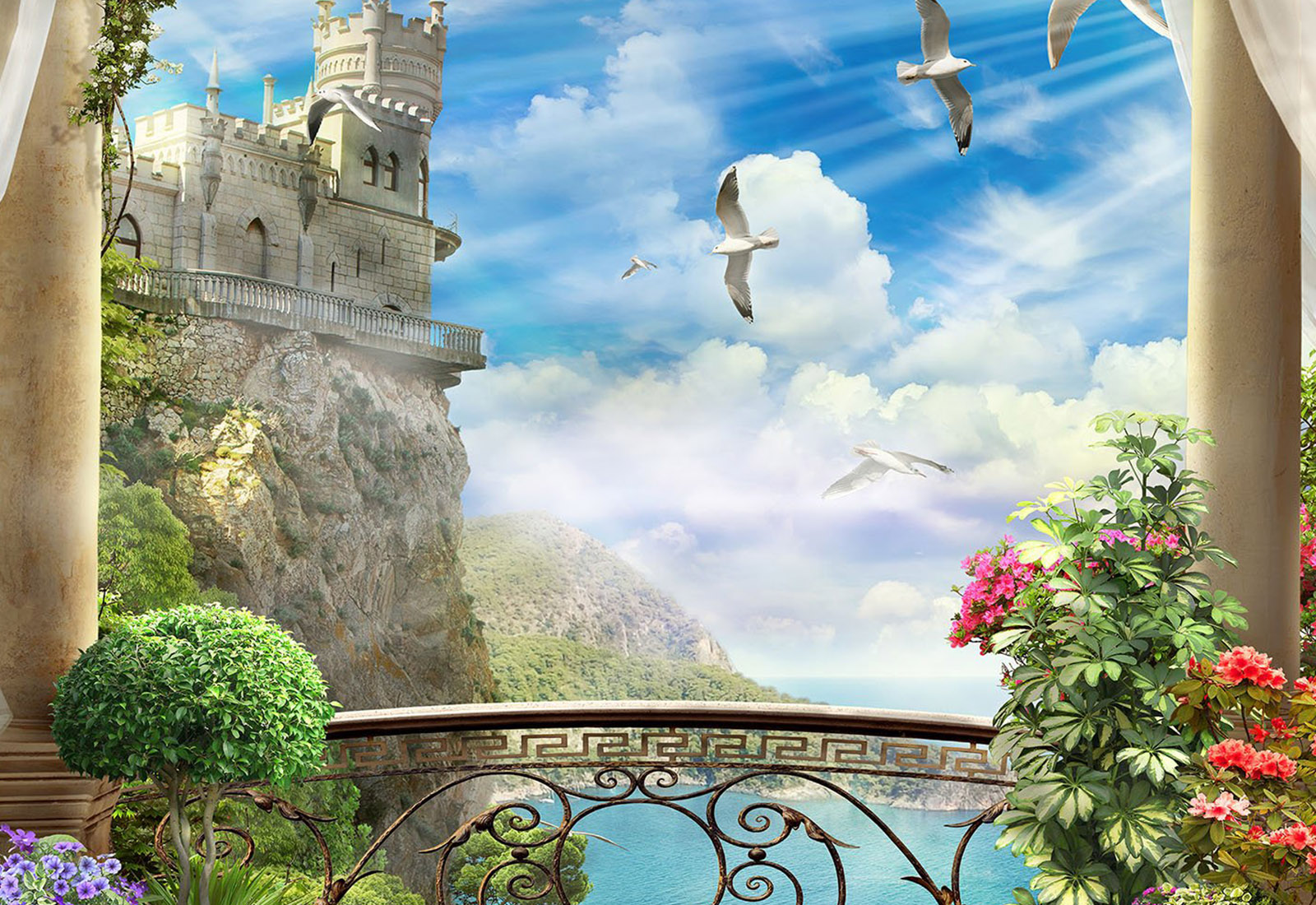 Fototapet Fresco - Privire de la balcon_3