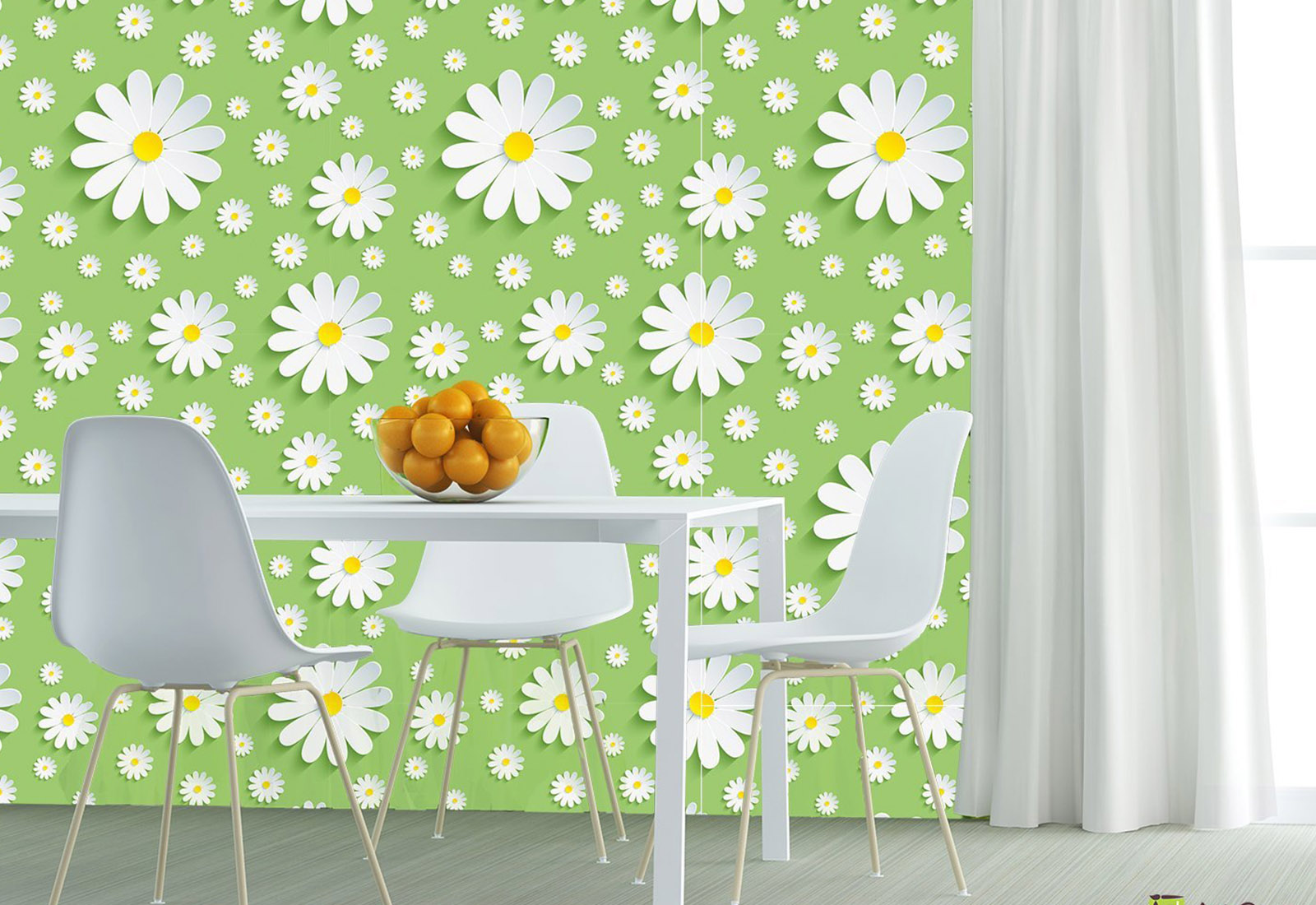 Fototapet cu efect 3D - Floarea Margareta