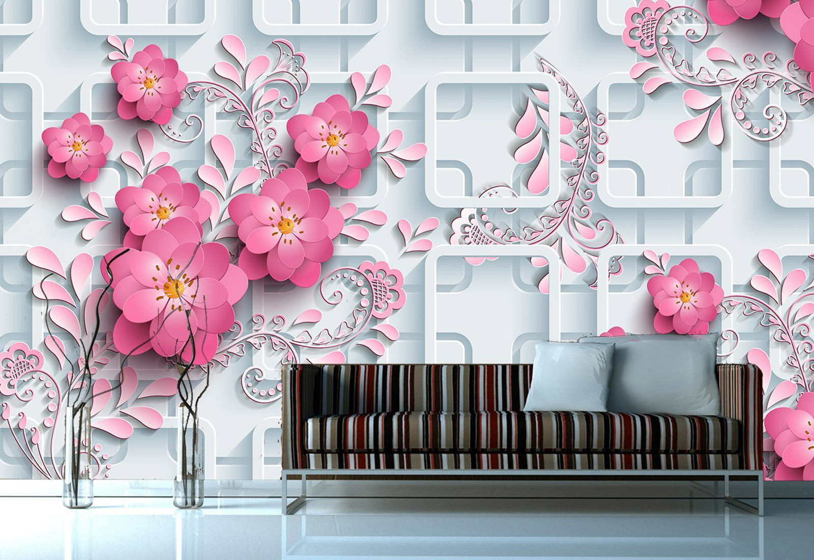 Фотообои с 3D эффектом - Цветы_7