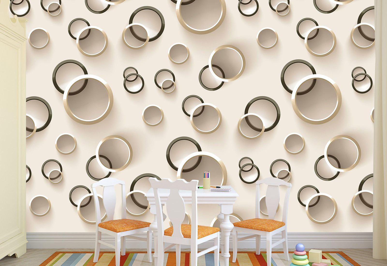 Фотообои с 3D эффектом - Кольца_2