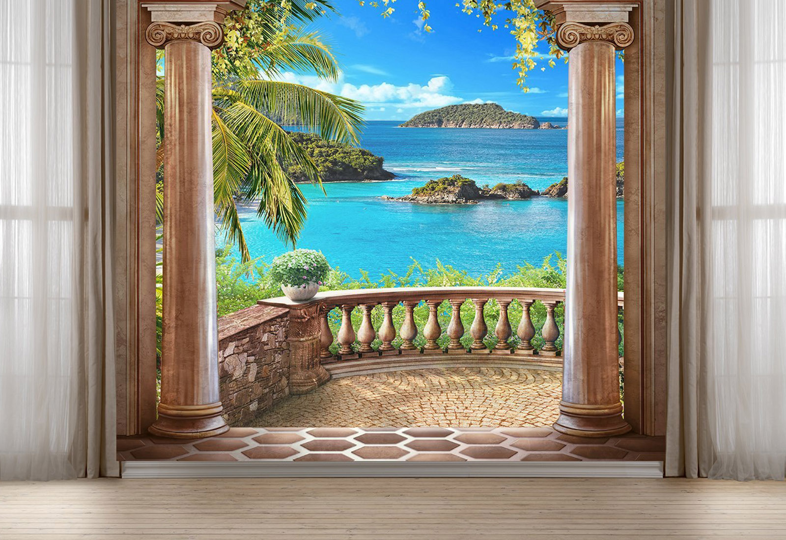 Fototapet Fresco - Privire de la balcon_10