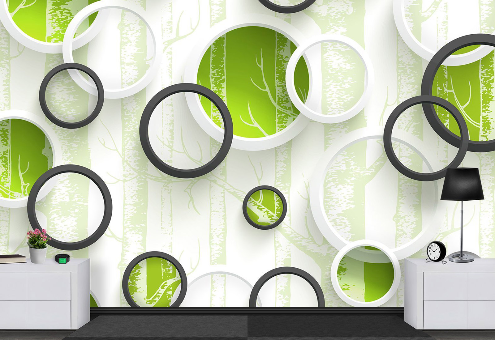 Фотообои с 3D эффектом - 3D круги