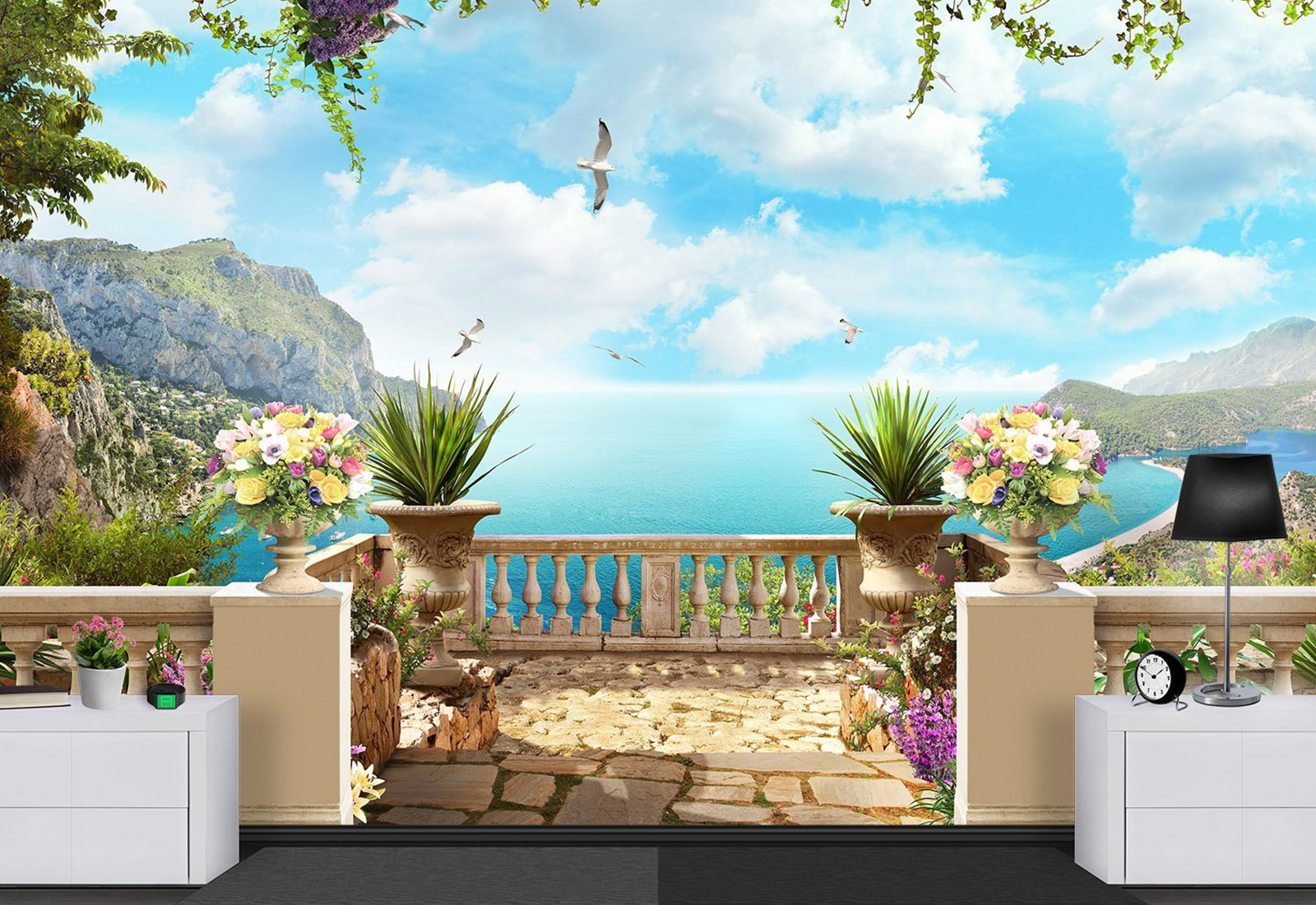 Fototapet Fresco - Privire de la balcon