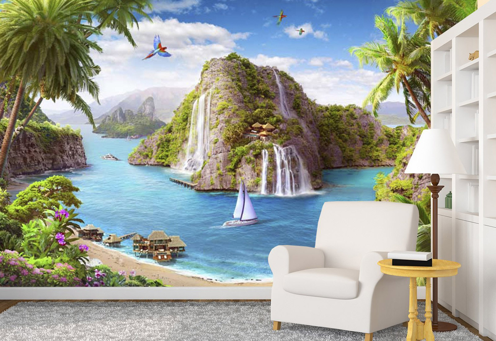 Fototapet Retro - Frescă, Stilul provensal, privire la mare