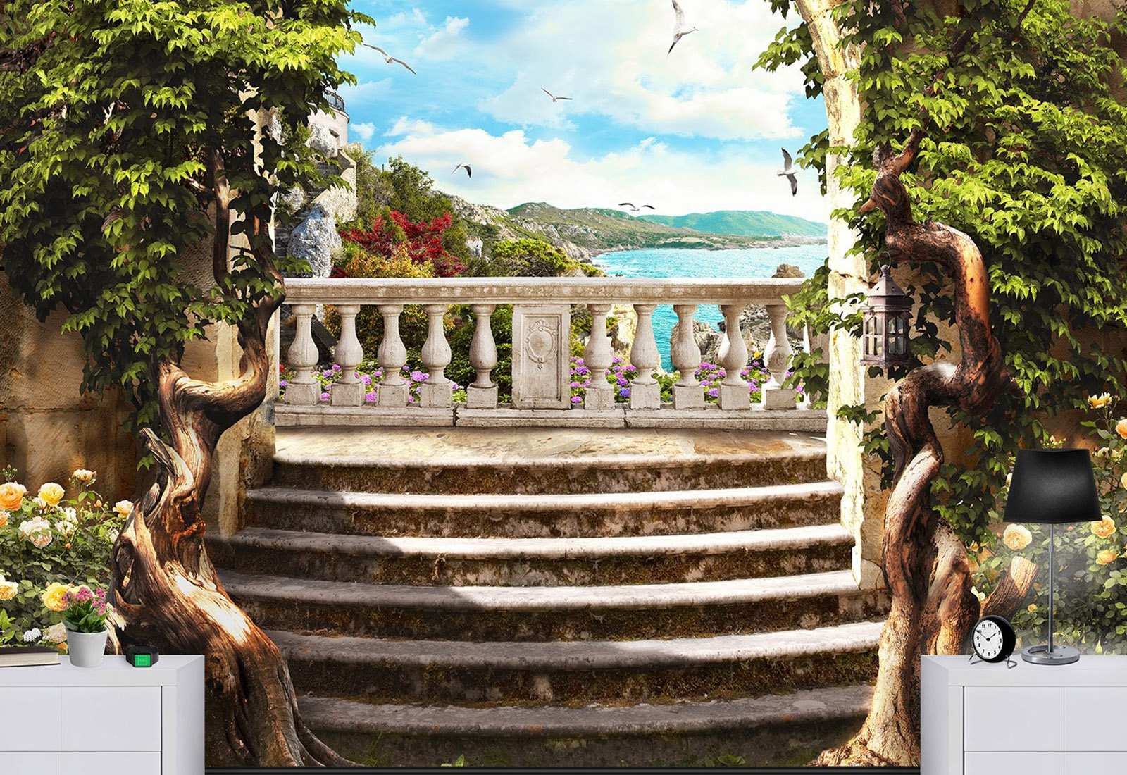 Fototapet Fresco -  Privire de la balcon