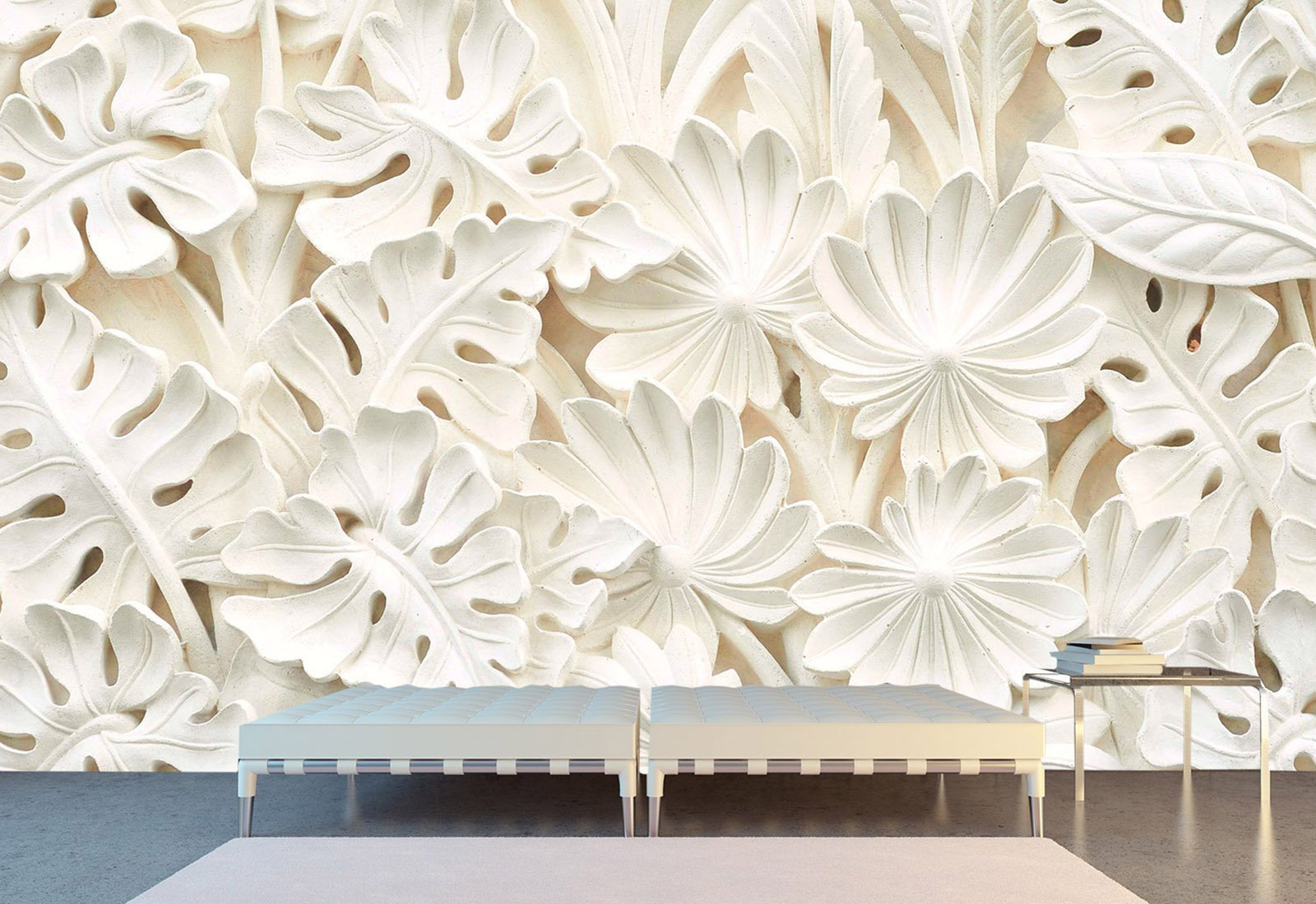 Фотообои с 3D эффектом - Барельеф в восточном стиле