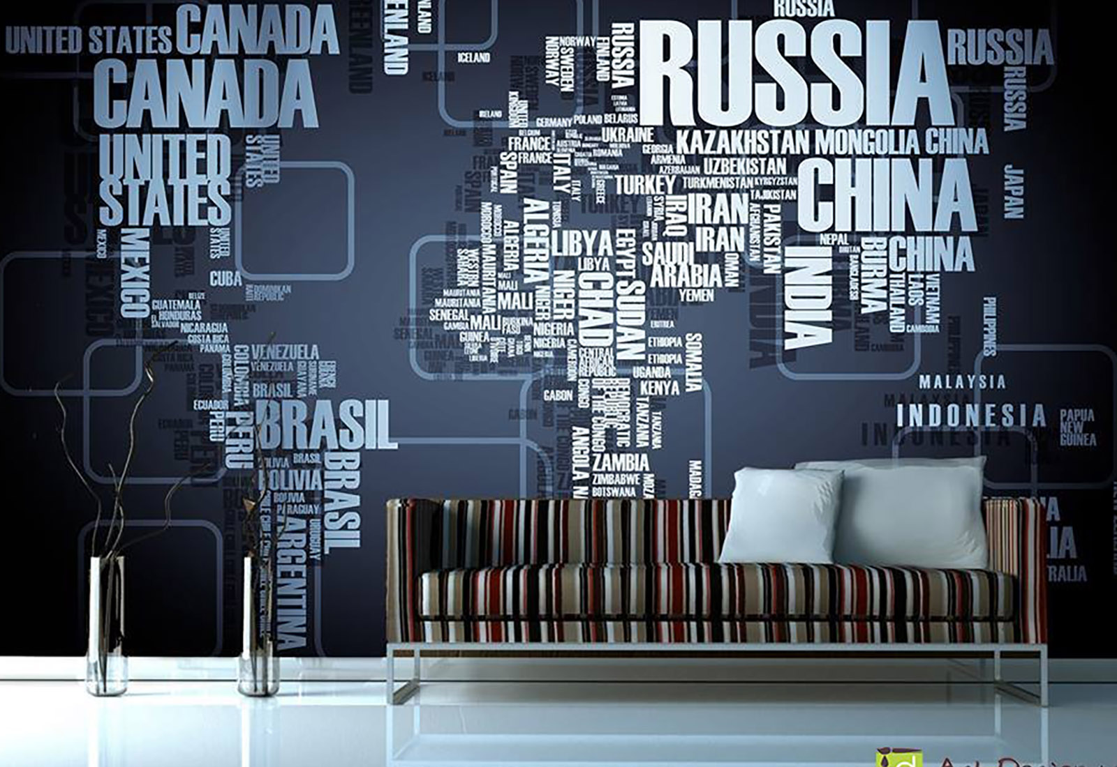 Fototapet la comandă, Digital - Grafică, Hartă lumii