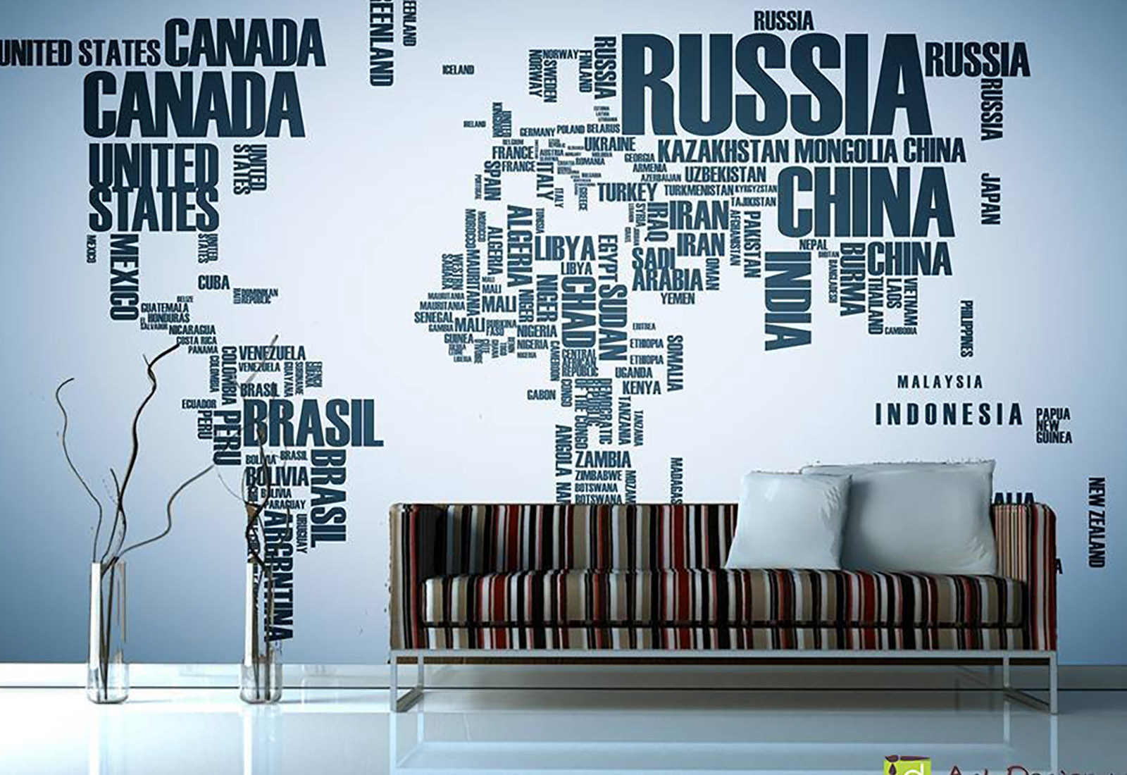 Fototapet la comandă, Digital - Grafică, Hartă lumii_2