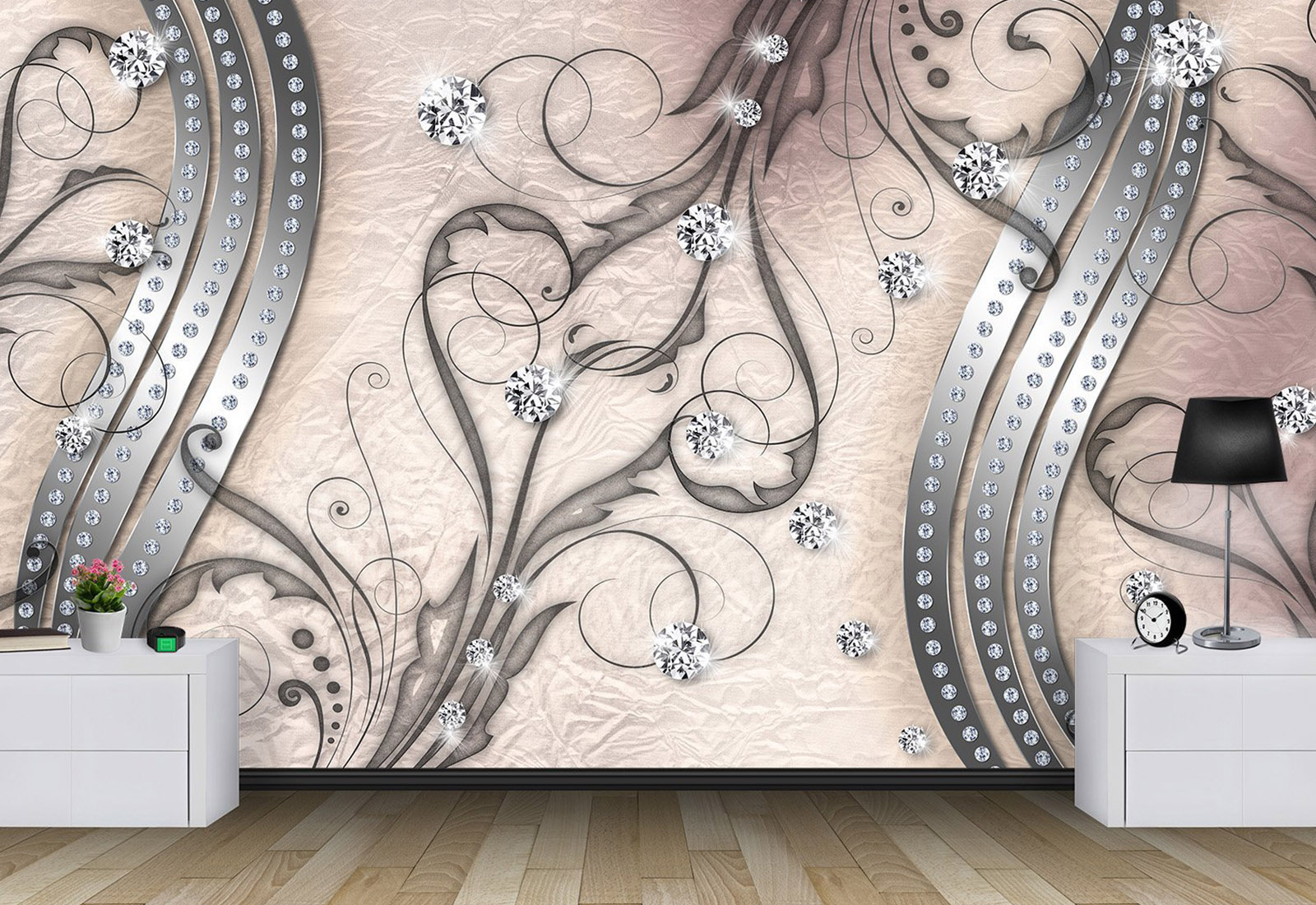 Фотообои Молдова, Кишинев - Бриллианты, завитки