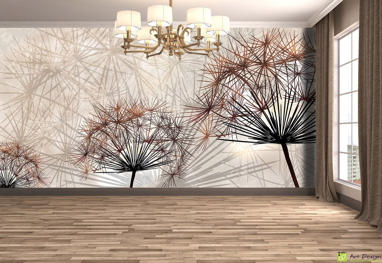 Фотообои Молдова, Кишинев - Одуванчики, Иллюстрация