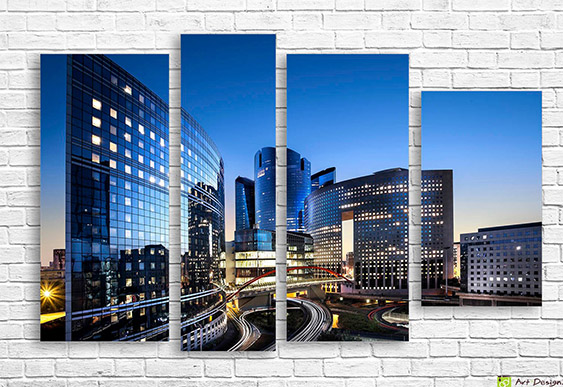 🏙️ Модульная картина Современный деловой район