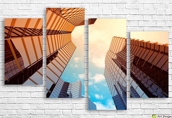 🏙️ Модульная картина Современные небоскрёбы