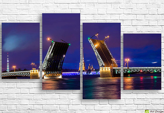 🌉 Tablou modular Pod basculant în Sankt Petersburg