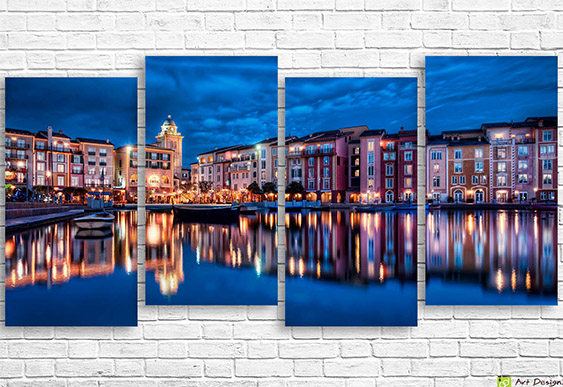 🌃 Tablou modular Faleză seara