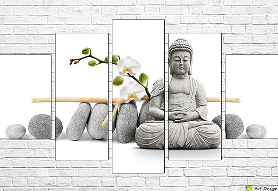 🌸 Tablou modular: Crizantemă purpurie